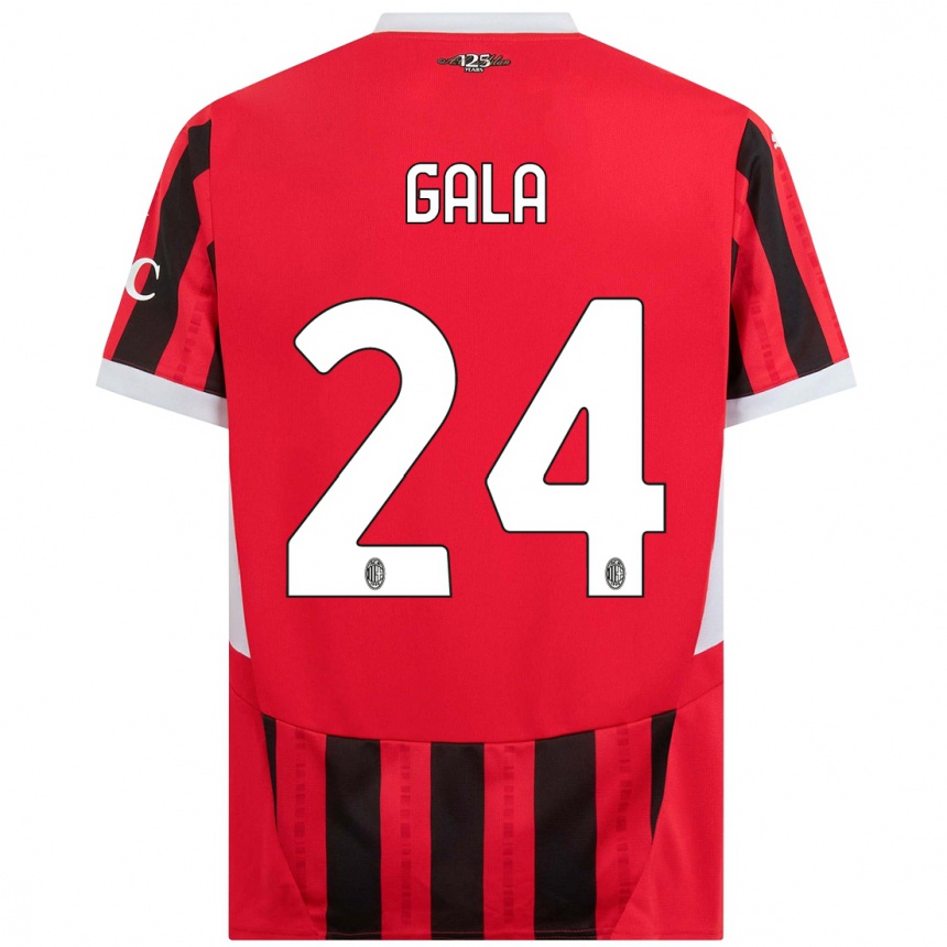 Kids Football Antonio Gala #24 Red Black Home Jersey 2024/25 T-Shirt