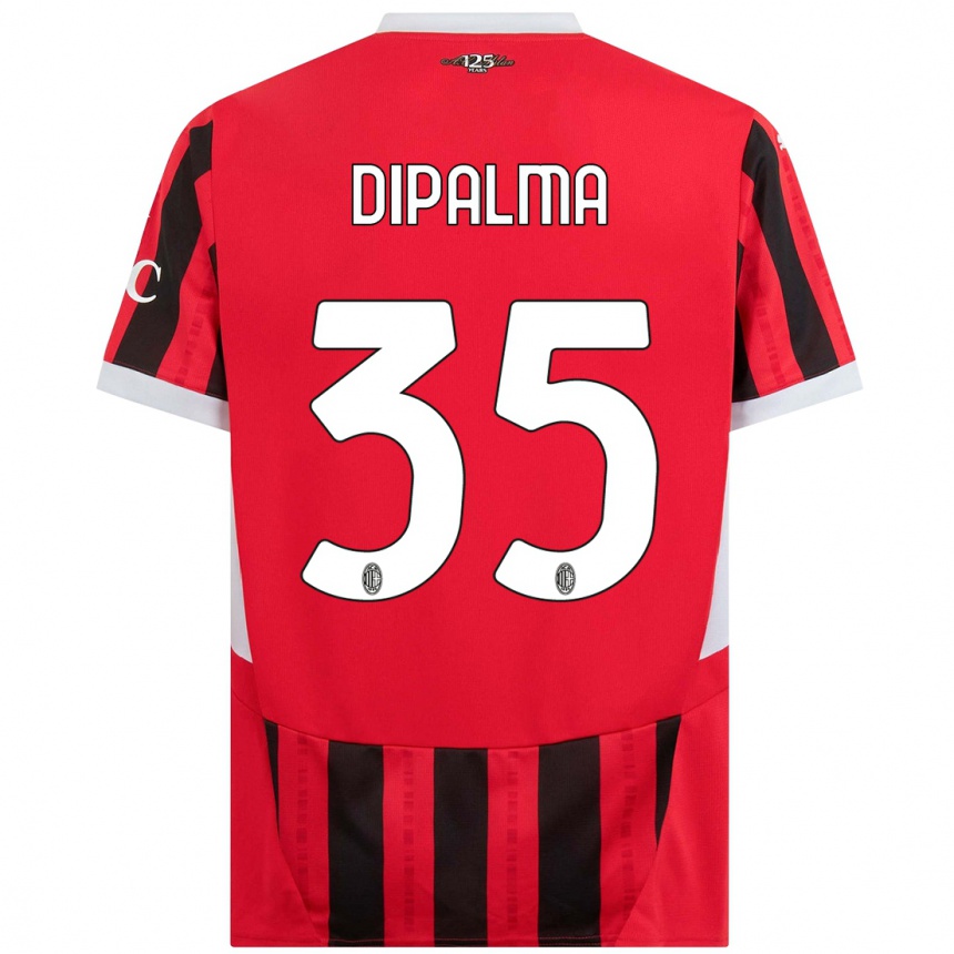 Kids Football Matteo Dipalma #35 Red Black Home Jersey 2024/25 T-Shirt