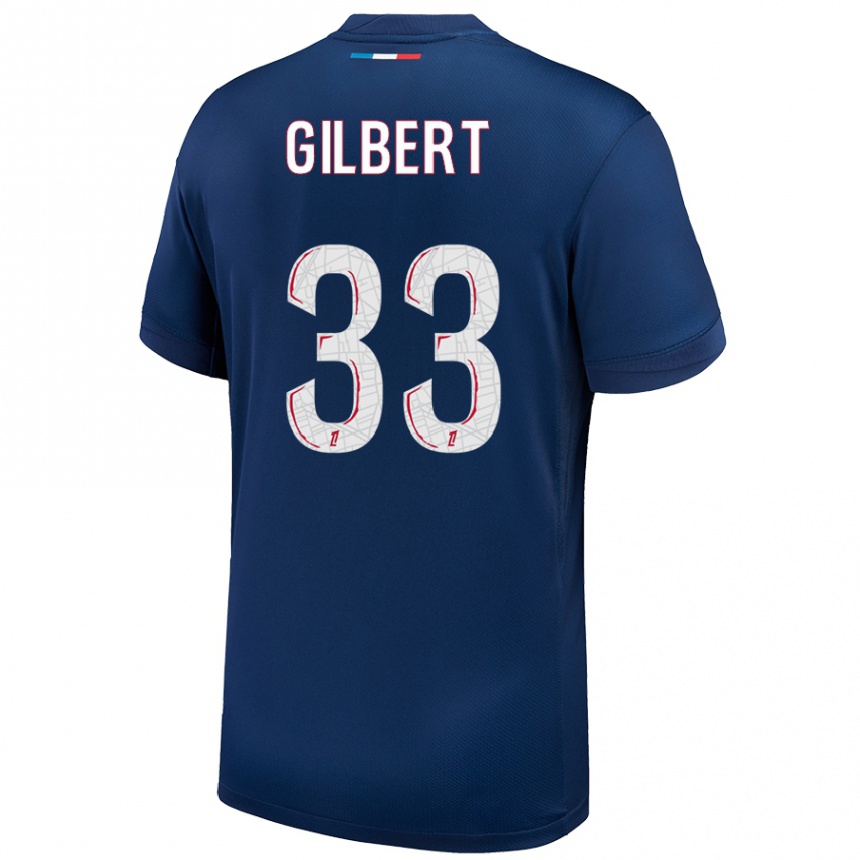 Kids Football Tara Elimbi Gilbert #33 Navy Blue White Home Jersey 2024/25 T-Shirt