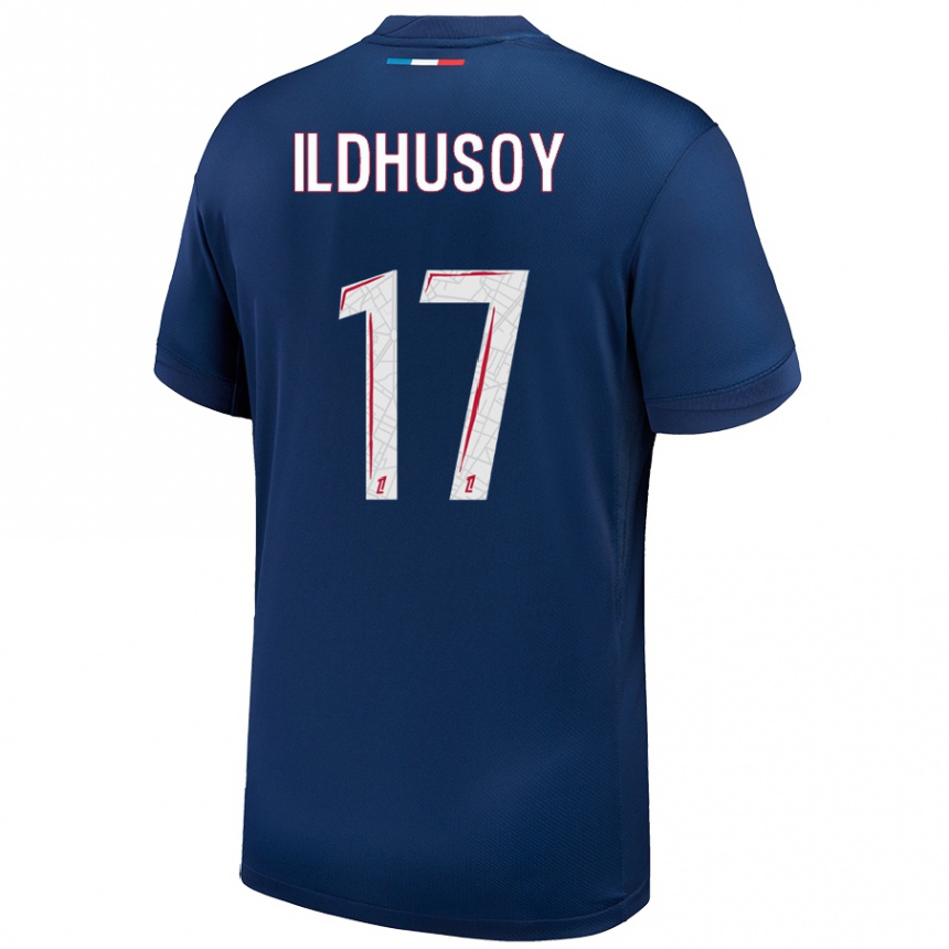 Kids Football Celin Bizet Ildhusoy #17 Navy Blue White Home Jersey 2024/25 T-Shirt