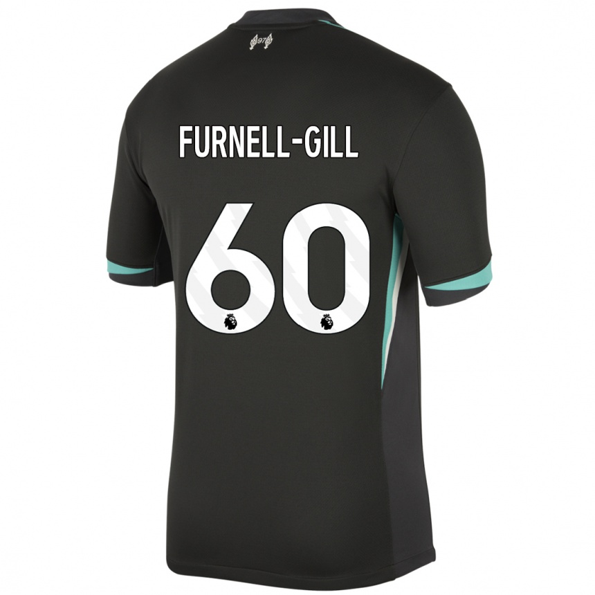 Kids Football Luca Furnell-Gill #60 Black Anthracite White Away Jersey 2024/25 T-Shirt