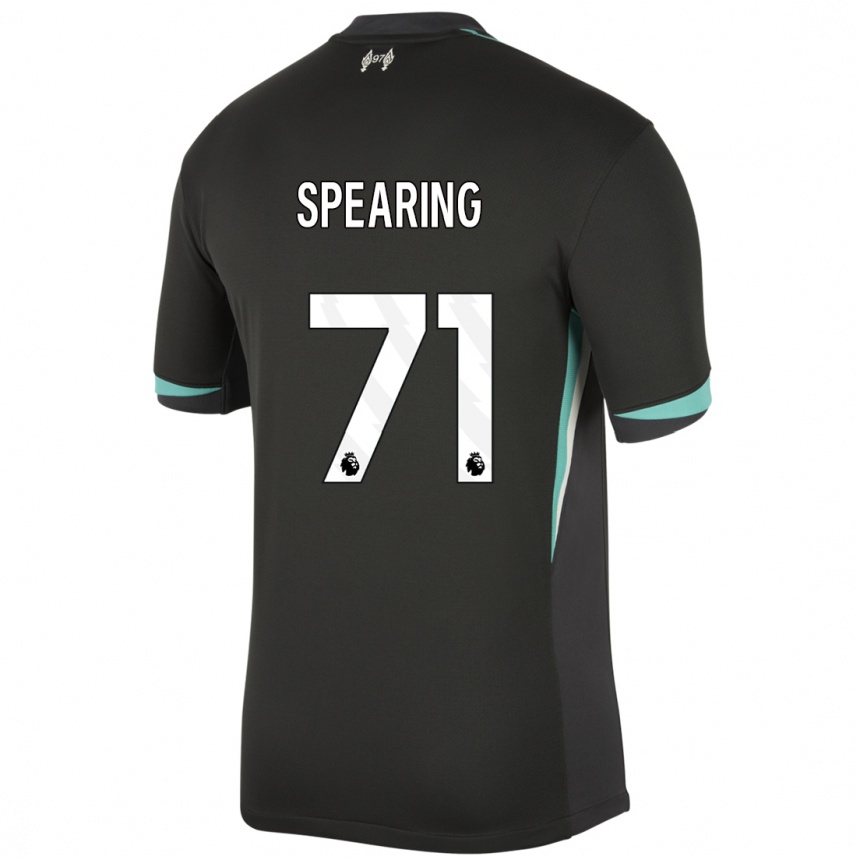 Kids Football Jay Spearing #71 Black Anthracite White Away Jersey 2024/25 T-Shirt