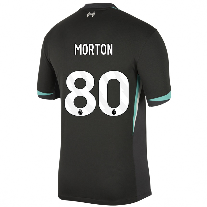 Kids Football Tyler Morton #80 Black Anthracite White Away Jersey 2024/25 T-Shirt