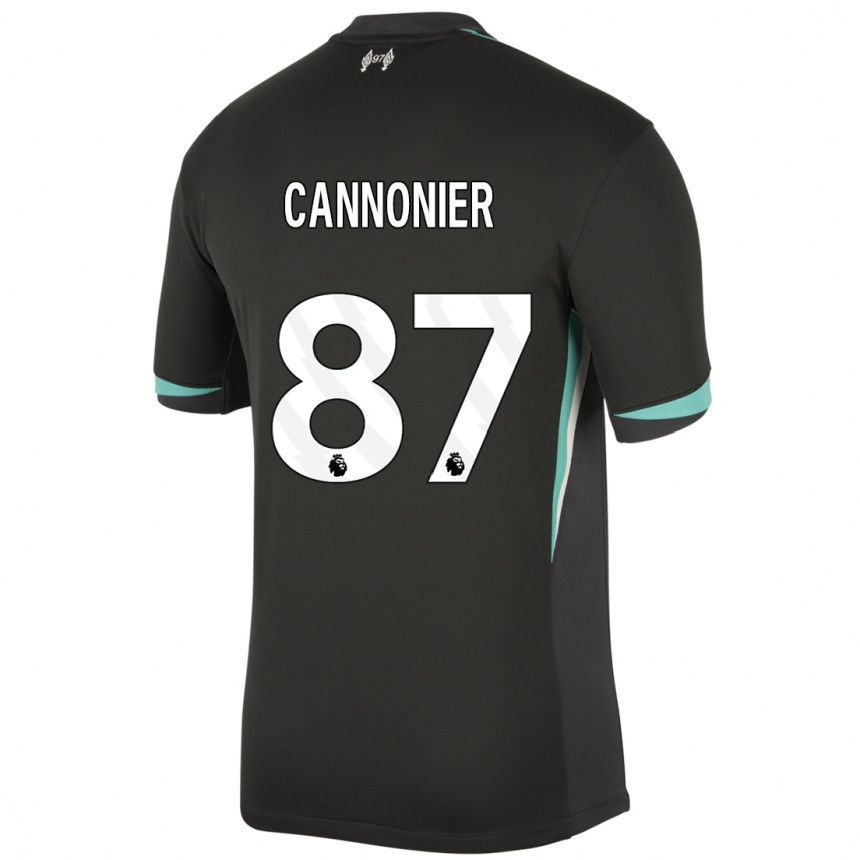 Kids Football Oakley Cannonier #87 Black Anthracite White Away Jersey 2024/25 T-Shirt