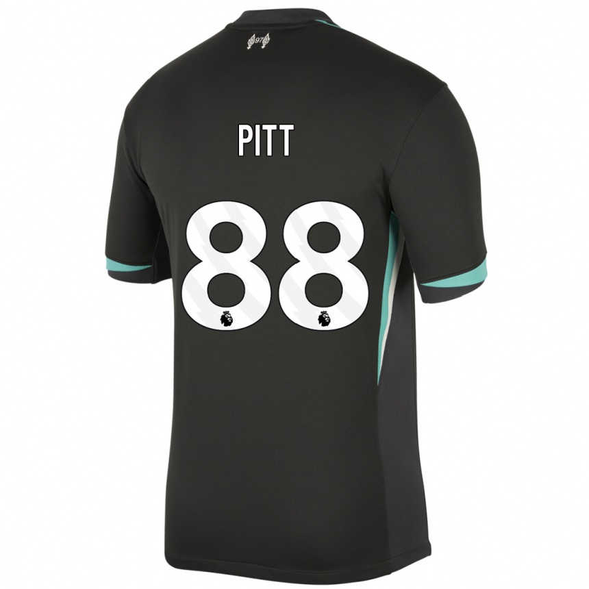 Kids Football Lucas Pitt #88 Black Anthracite White Away Jersey 2024/25 T-Shirt