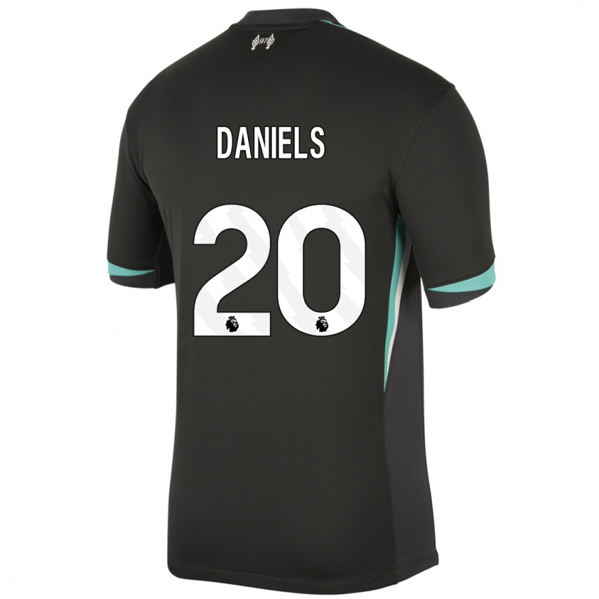 Kids Football Yana Daniels #20 Black Anthracite White Away Jersey 2024/25 T-Shirt