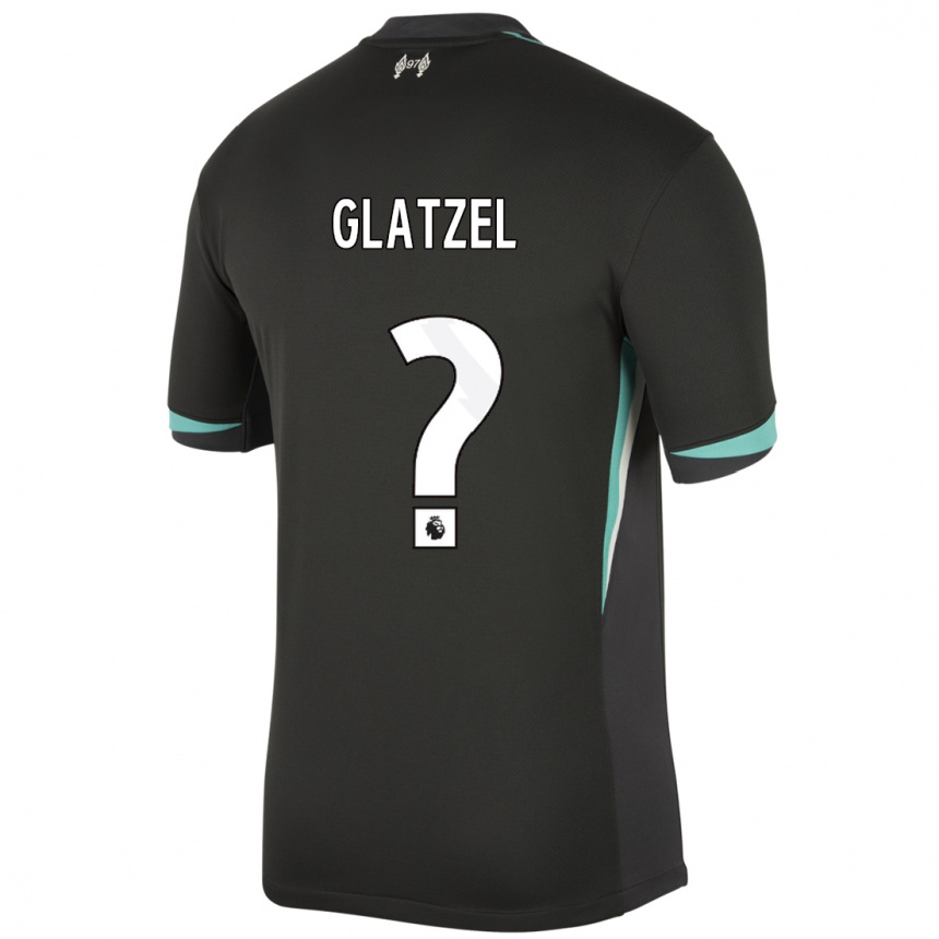 Kids Football Paul Glatzel #0 Black Anthracite White Away Jersey 2024/25 T-Shirt