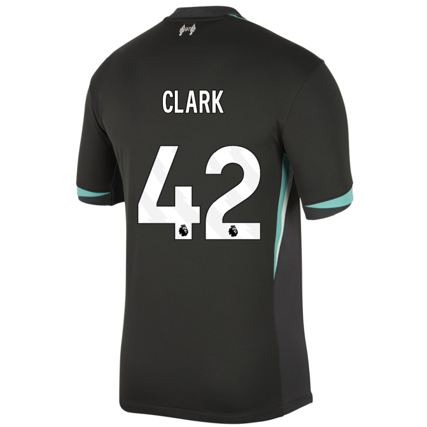 Kids Football Bobby Clark #42 Black Anthracite White Away Jersey 2024/25 T-Shirt