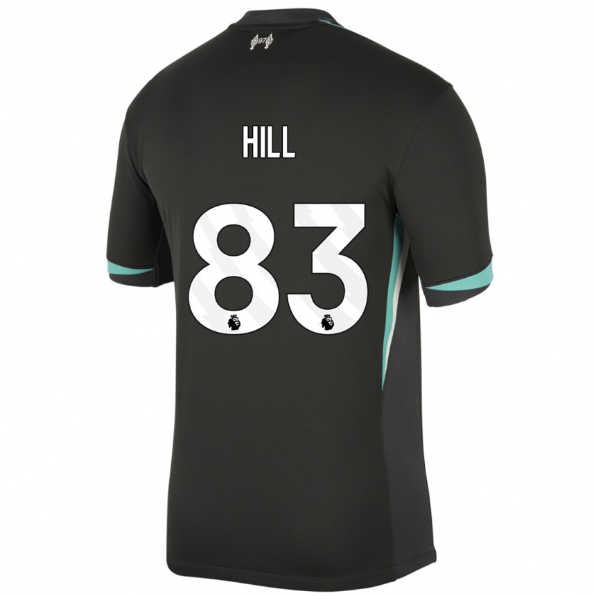 Kids Football Thomas Hill #83 Black Anthracite White Away Jersey 2024/25 T-Shirt