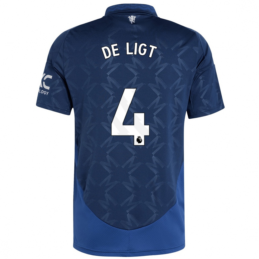 Kids Football Matthijs De Ligt #4 Indigo Away Jersey 2024/25 T-Shirt