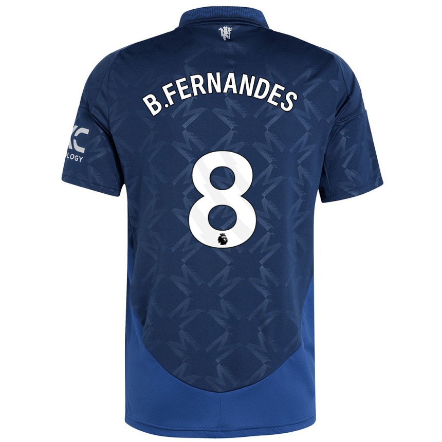 Kids Football Bruno Fernandes #8 Indigo Away Jersey 2024/25 T-Shirt