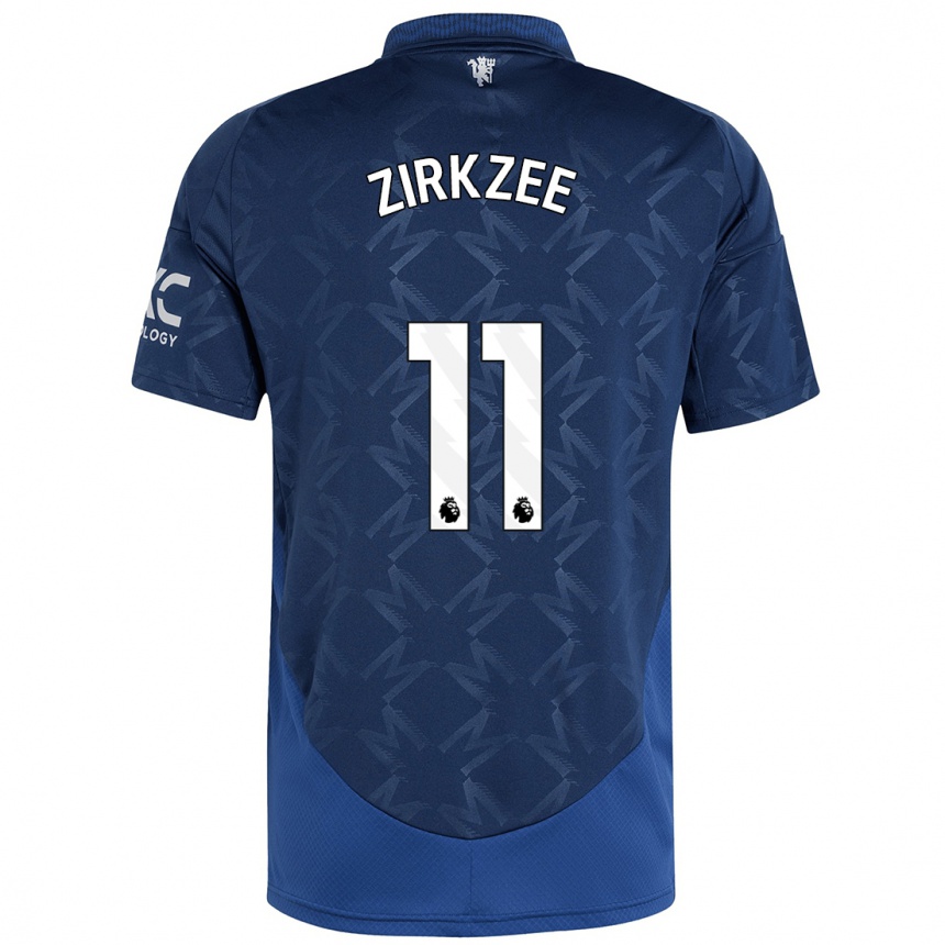 Kids Football Joshua Zirkzee #11 Indigo Away Jersey 2024/25 T-Shirt