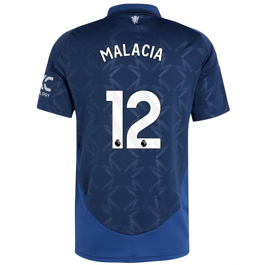 Kids Football Tyrell Malacia #12 Indigo Away Jersey 2024/25 T-Shirt