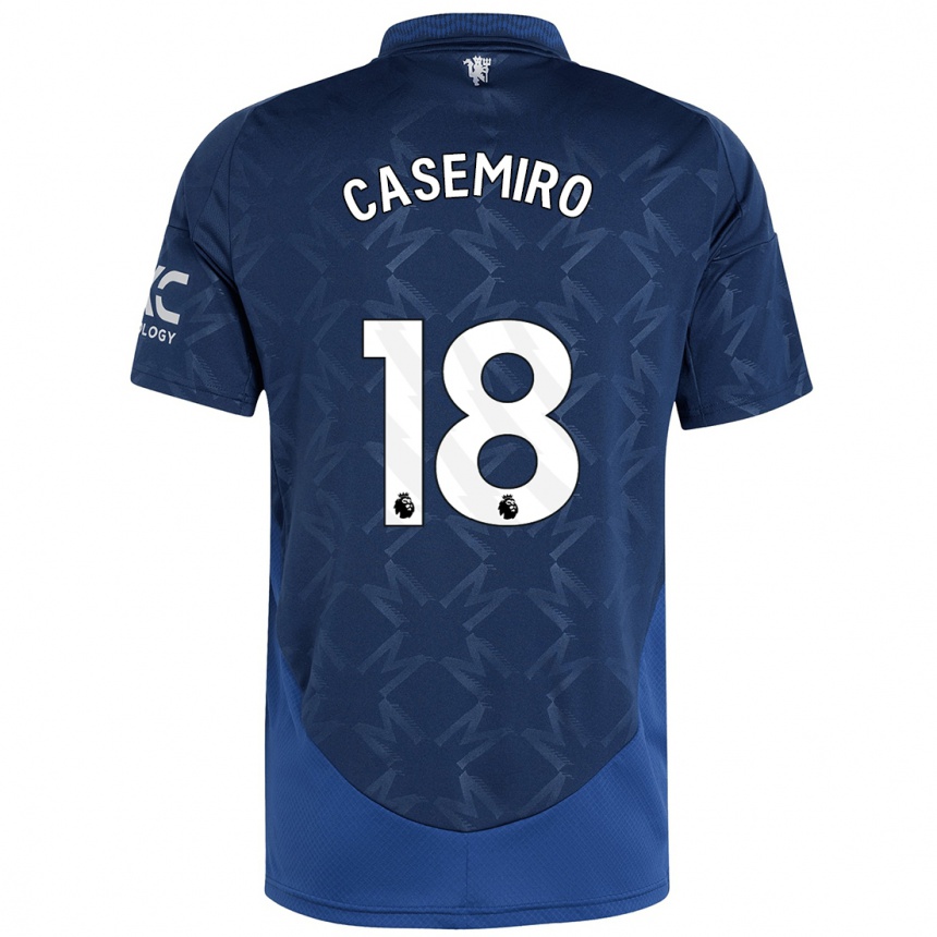 Kids Football Casemiro #18 Indigo Away Jersey 2024/25 T-Shirt