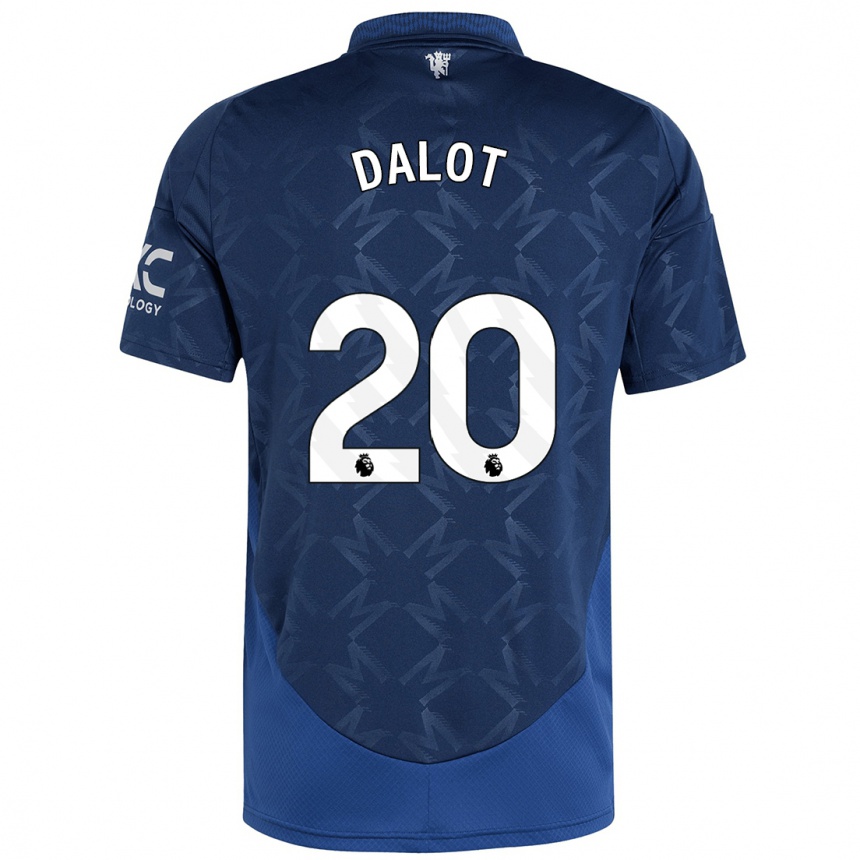 Kids Football Diogo Dalot #20 Indigo Away Jersey 2024/25 T-Shirt