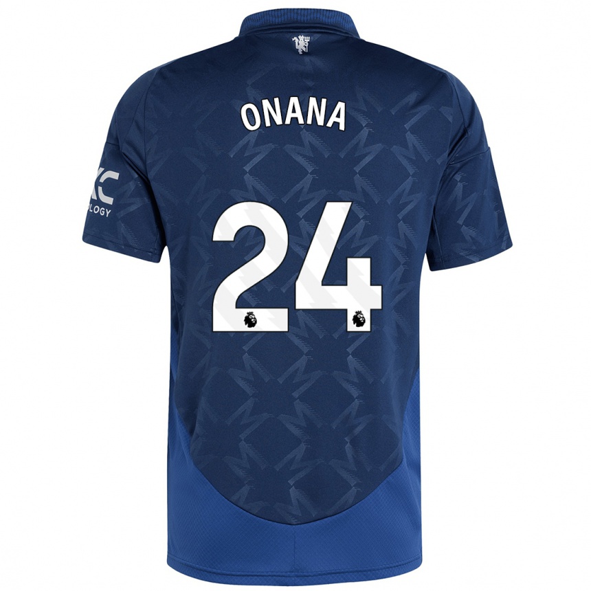 Kids Football Andre Onana #24 Indigo Away Jersey 2024/25 T-Shirt