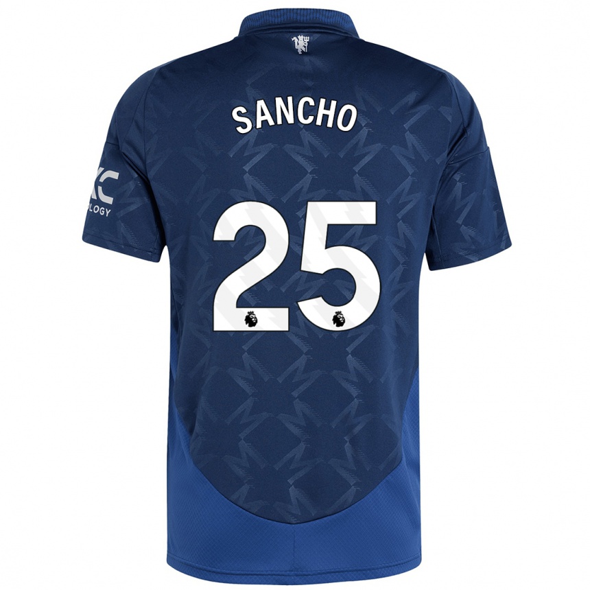 Kids Football Jadon Sancho #25 Indigo Away Jersey 2024/25 T-Shirt