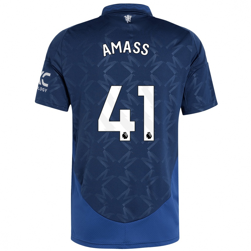 Kids Football Harry Amass #41 Indigo Away Jersey 2024/25 T-Shirt