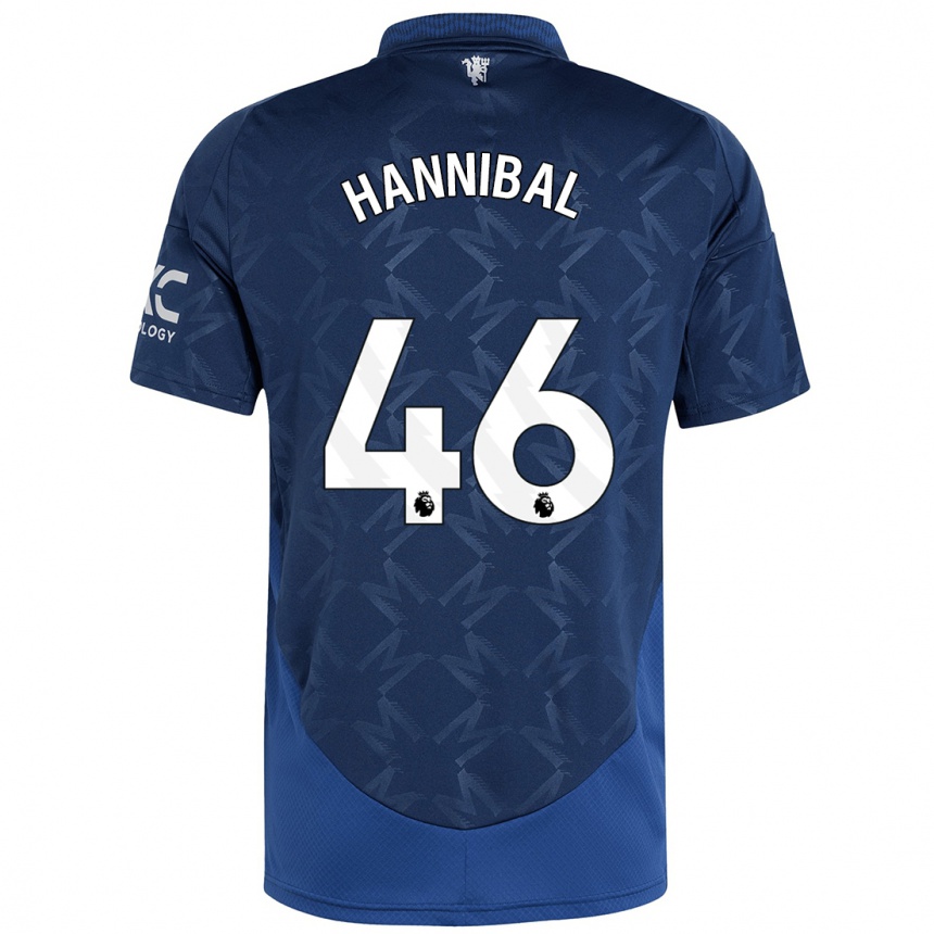 Kids Football Hannibal Mejbri #46 Indigo Away Jersey 2024/25 T-Shirt