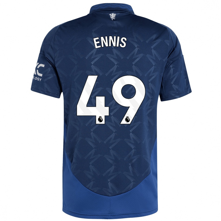 Kids Football Ethan Ennis #49 Indigo Away Jersey 2024/25 T-Shirt