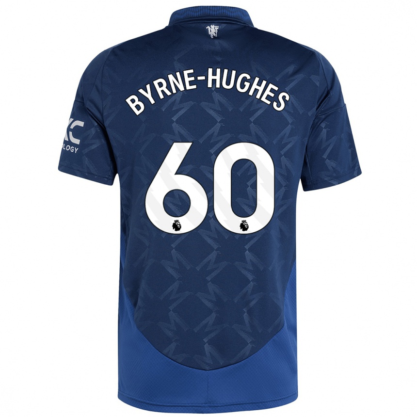 Kids Football Cameron Byrne-Hughes #60 Indigo Away Jersey 2024/25 T-Shirt