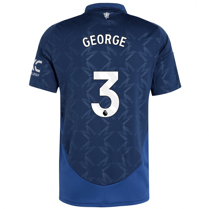 Kids Football Gabby George #3 Indigo Away Jersey 2024/25 T-Shirt