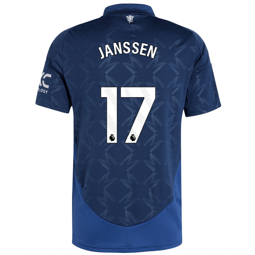 Kids Football Dominique Janssen #17 Indigo Away Jersey 2024/25 T-Shirt