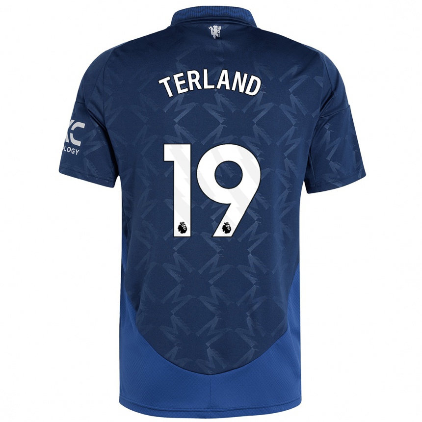 Kids Football Elisabeth Terland #19 Indigo Away Jersey 2024/25 T-Shirt