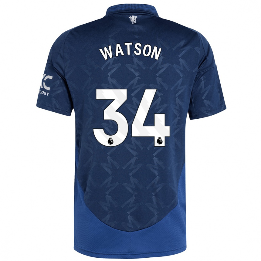 Kids Football Emma Watson #34 Indigo Away Jersey 2024/25 T-Shirt