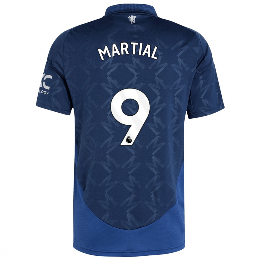 Kids Football Anthony Martial #9 Indigo Away Jersey 2024/25 T-Shirt