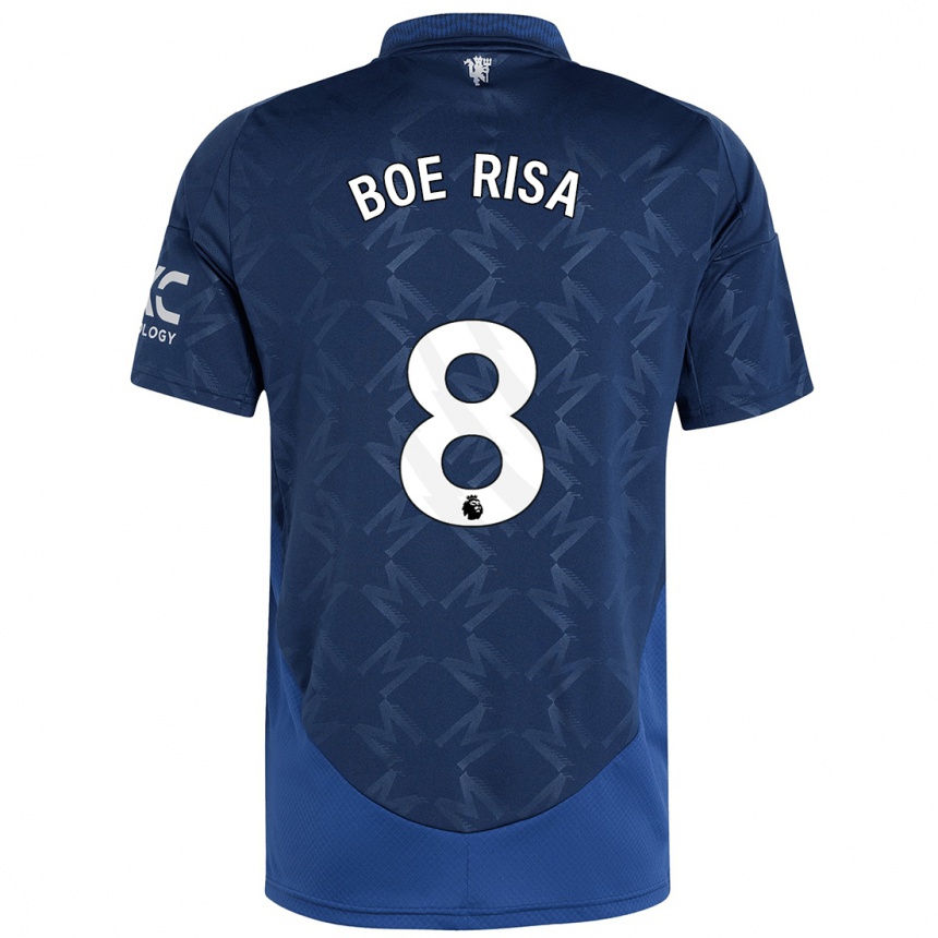 Kids Football Vilde Boe Risa #8 Indigo Away Jersey 2024/25 T-Shirt