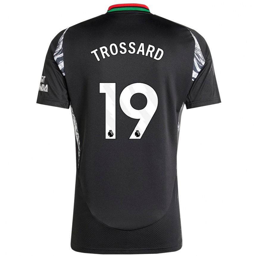 Kids Football Leandro Trossard #19 Black Away Jersey 2024/25 T-Shirt