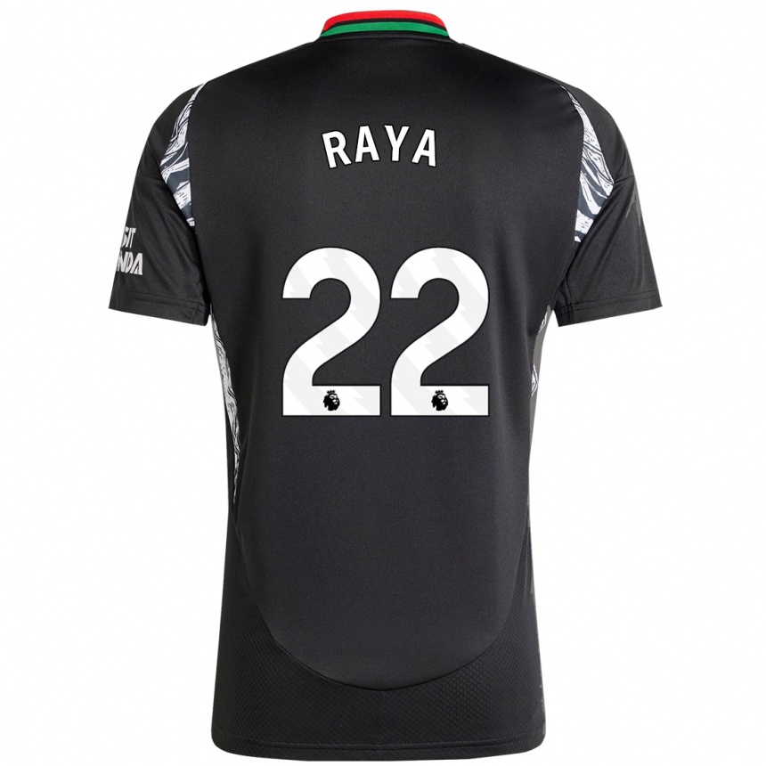 Kids Football David Raya #22 Black Away Jersey 2024/25 T-Shirt