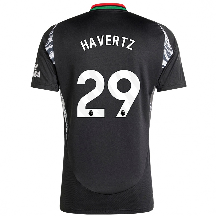 Kids Football Kai Havertz #29 Black Away Jersey 2024/25 T-Shirt