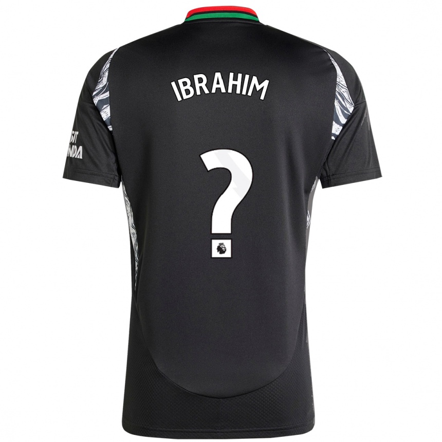 Kids Football Bradley Ibrahim #0 Black Away Jersey 2024/25 T-Shirt