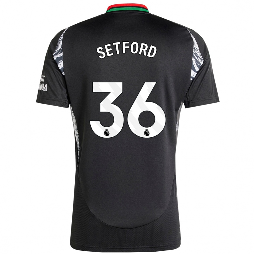 Kids Football Tommy Setford #36 Black Away Jersey 2024/25 T-Shirt