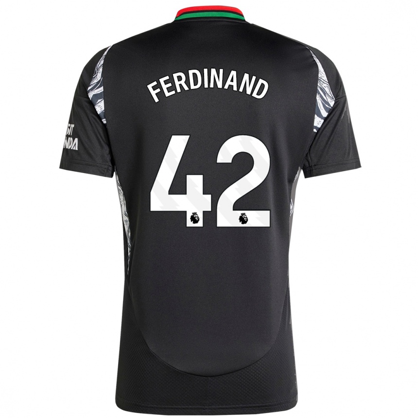 Kids Football Seb Ferdinand #42 Black Away Jersey 2024/25 T-Shirt