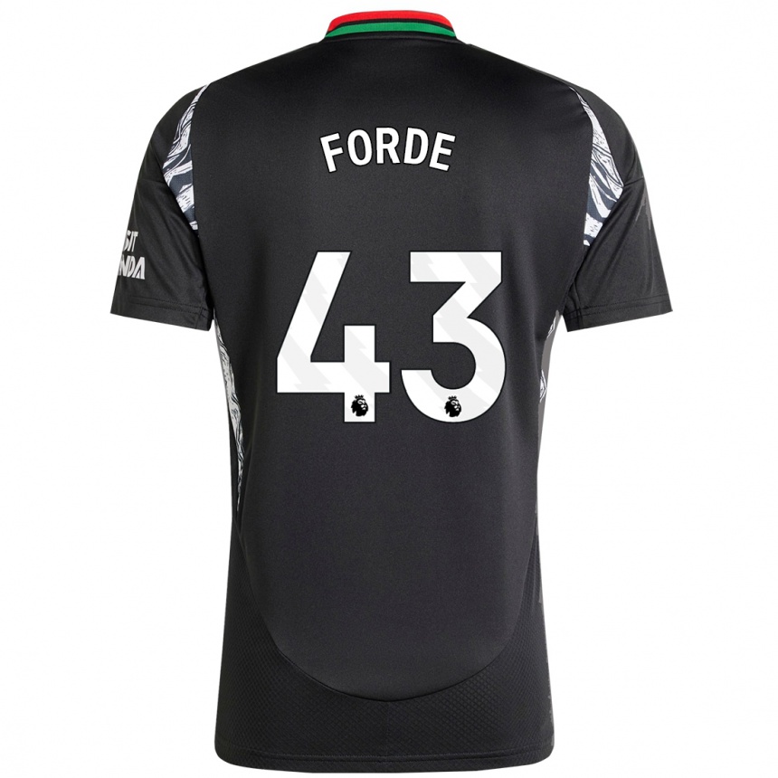 Kids Football Romari Forde #43 Black Away Jersey 2024/25 T-Shirt