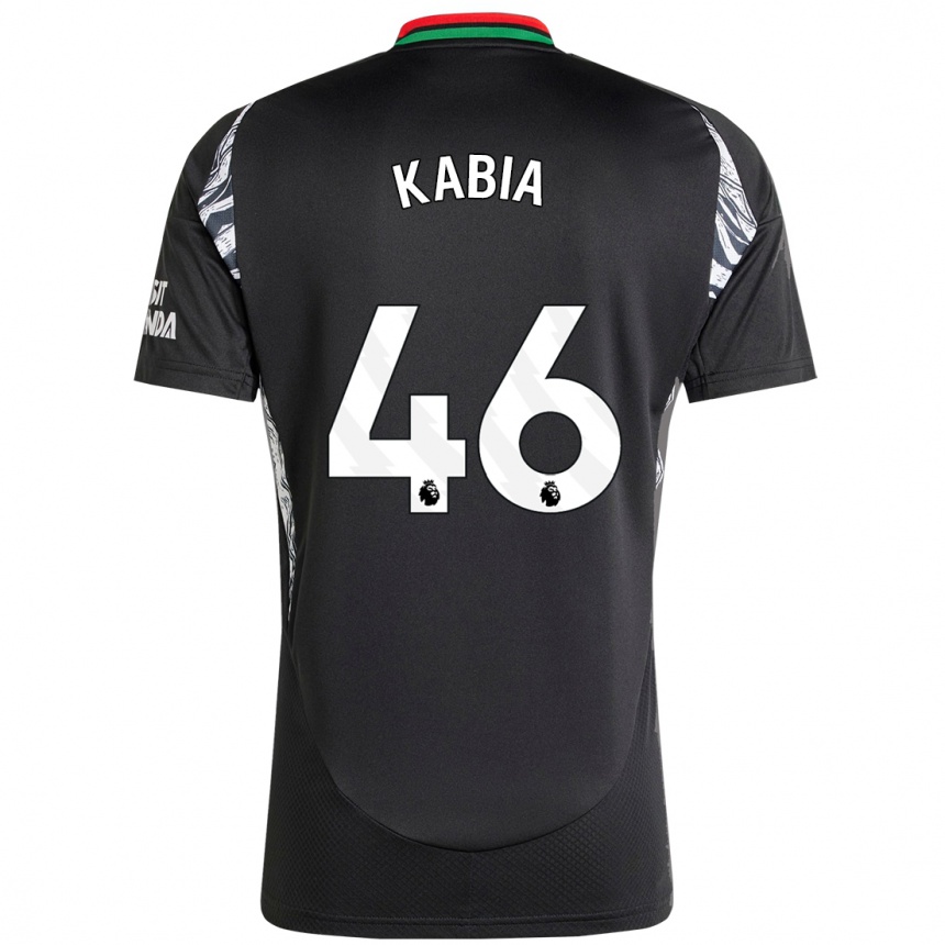 Kids Football Ismeal Kabia #46 Black Away Jersey 2024/25 T-Shirt