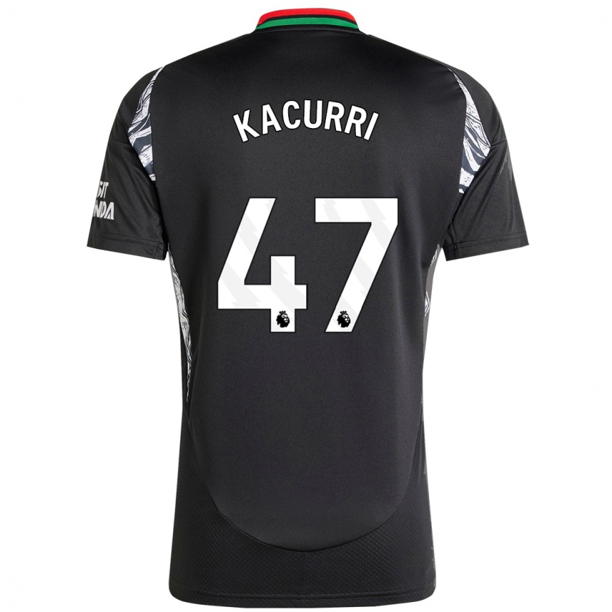 Kids Football Maldini Kacurri #47 Black Away Jersey 2024/25 T-Shirt