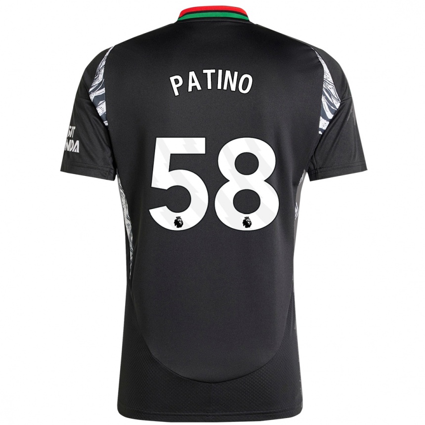 Kids Football Charlie Patino #58 Black Away Jersey 2024/25 T-Shirt