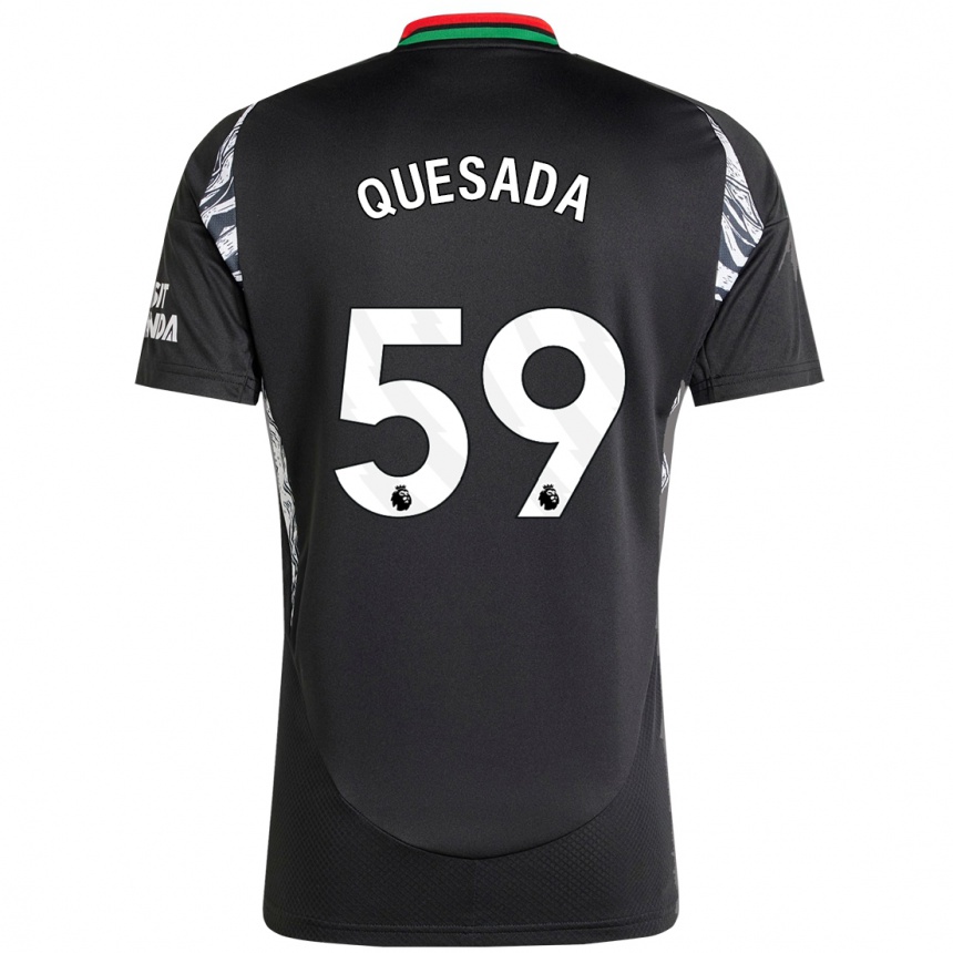 Kids Football Elián Quesada #59 Black Away Jersey 2024/25 T-Shirt