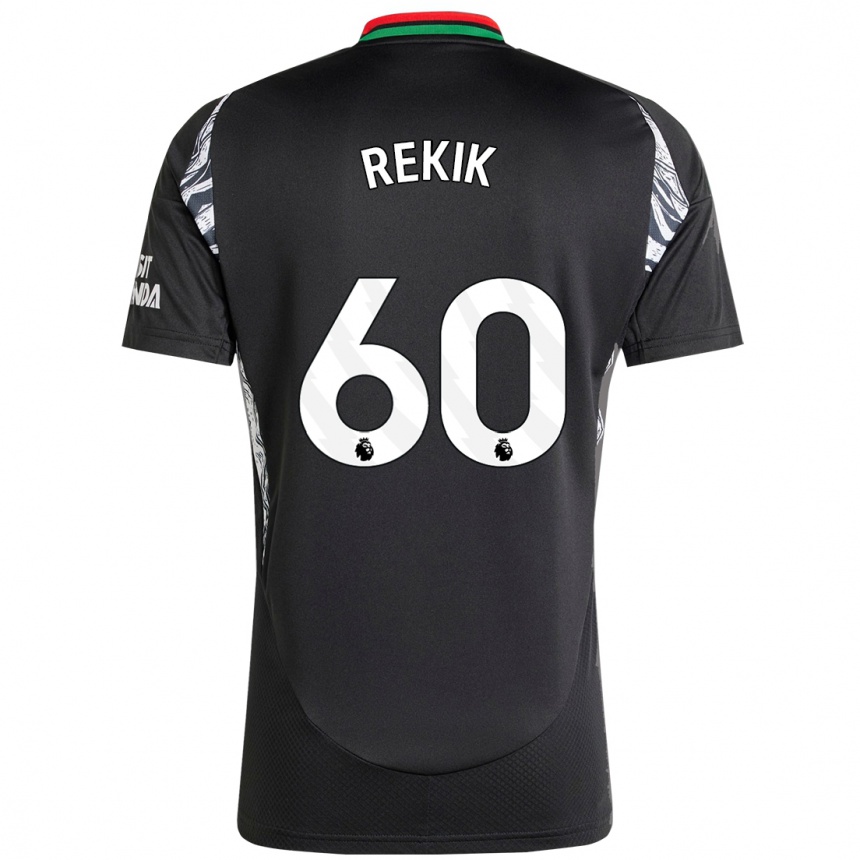 Kids Football Omar Rekik #60 Black Away Jersey 2024/25 T-Shirt