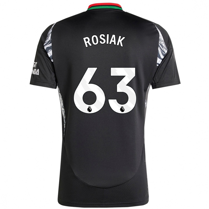 Kids Football Michal Rosiak #63 Black Away Jersey 2024/25 T-Shirt