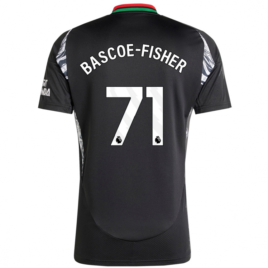 Kids Football Jakai Bascoe-Fisher #71 Black Away Jersey 2024/25 T-Shirt