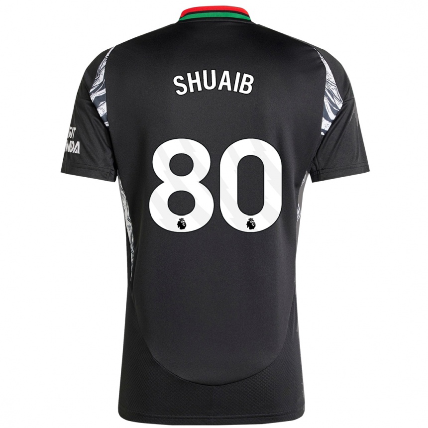 Kids Football Zac Shuaib #80 Black Away Jersey 2024/25 T-Shirt