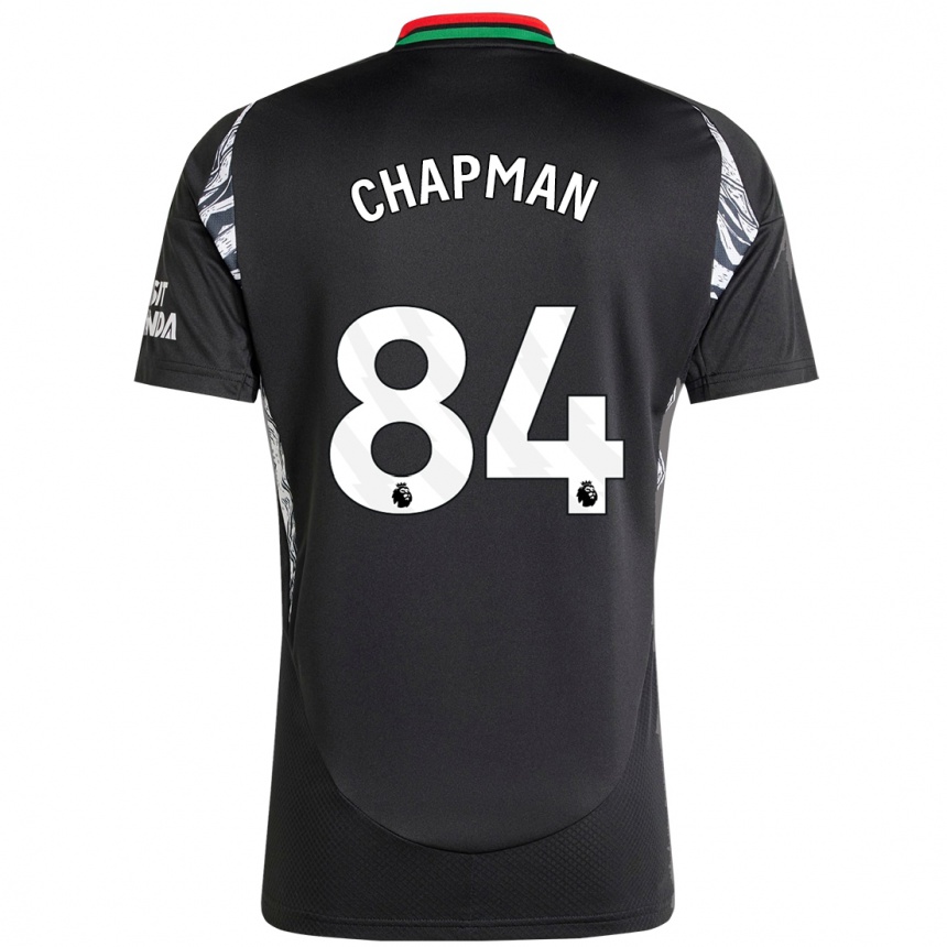 Kids Football Samuel Chapman #84 Black Away Jersey 2024/25 T-Shirt