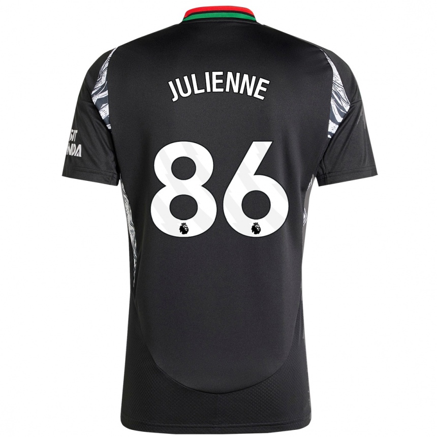 Kids Football Theo Julienne #86 Black Away Jersey 2024/25 T-Shirt