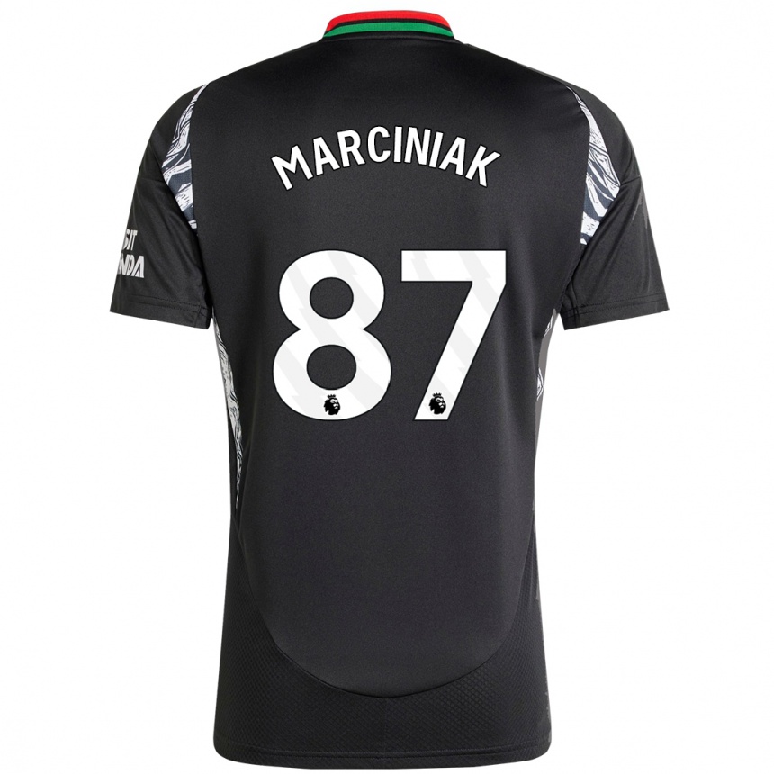 Kids Football Alex Marciniak #87 Black Away Jersey 2024/25 T-Shirt