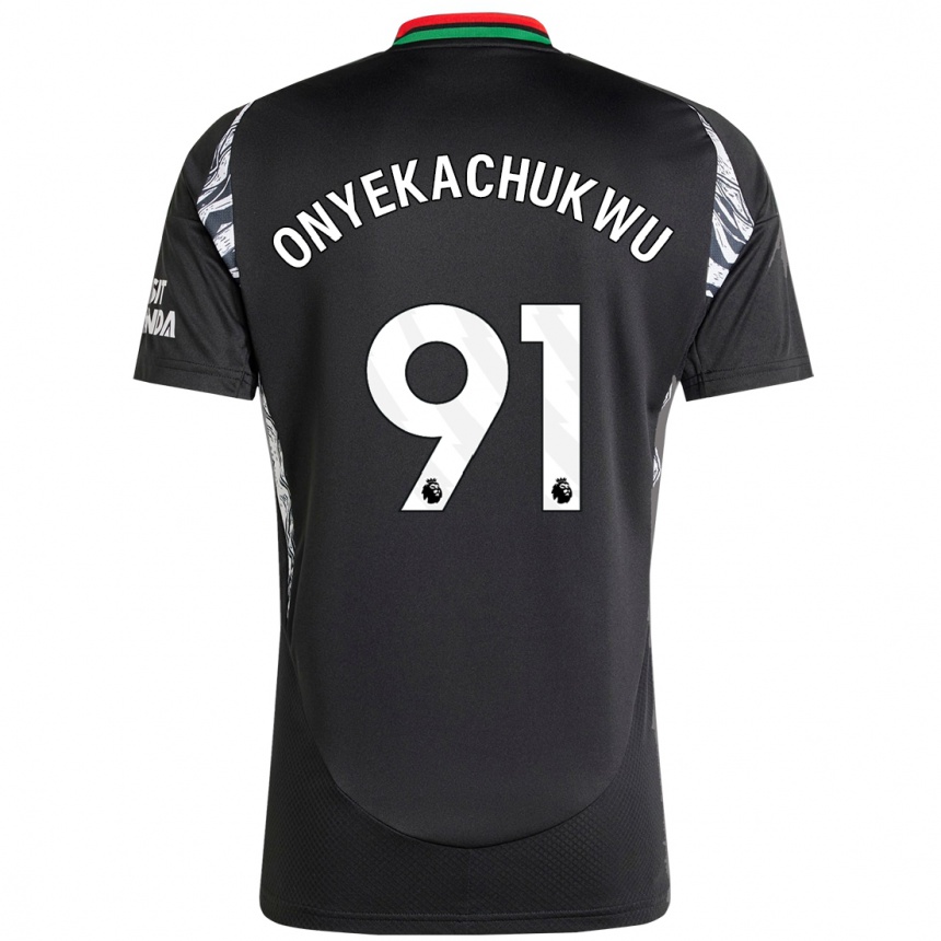 Kids Football Samuel Onyekachukwu #91 Black Away Jersey 2024/25 T-Shirt